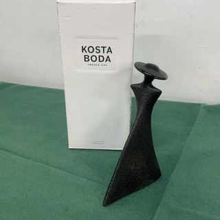 Kosta Boda Catwalk Madame Figurine BLACK Glass Sculpture Kjell Engman NP#409