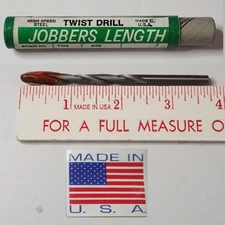 # 7 Carbide Tipped Jobber Length Drill Bit Precision Twist USA New Qty: 1 pc.