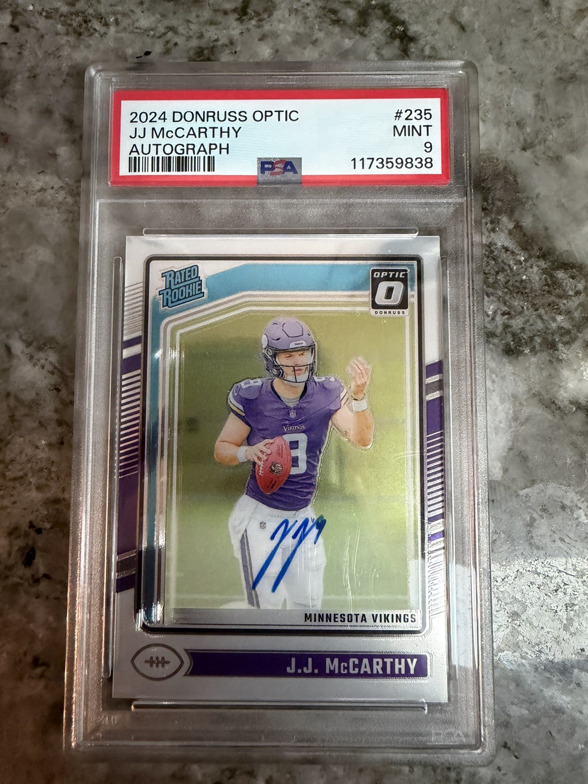 2024 Panini Donruss Optic - Rated Rookie J.J. McCarthy #235 Autographs /325