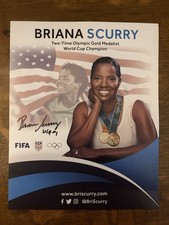 BRIANA SCURRY SIGNED 8x10 PHOTO WOMENS NATIONAL SOCCER TEAM 2025 RACC TRUSTED A