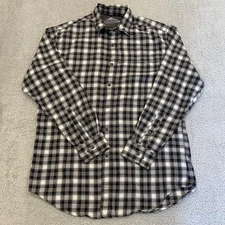 Croft & Barrow Quick Dry Flannel Shirt Mens M Plaid Vented Fishing Hiking EUC