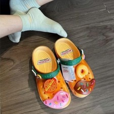 Crocs lightweight Slip Krispy Kreme Doughnuts sandals, sizes M4-M7.