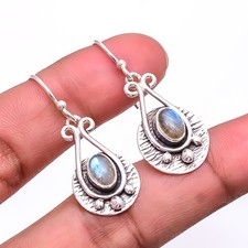Labradorite - Madagascar Designer Handmade 925 Sterling Silver Earring 1.56