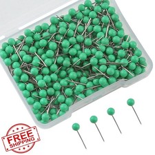 KAKULO 300 Light Green Map Tacks Push Pins Round Ball Head 1/6 Inch