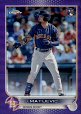 2022 Topps Chrome Update Series - J.J. Matijevic #USC190 Purple Refractor (RC)