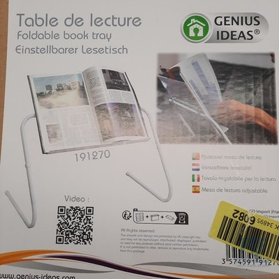 Genius ideas R 191270 Buchstütze PVC und Metall, weiß