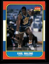 1986-87 FLEER #68 KARL MALONE RC JAZZ
