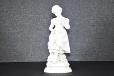 Estatuilla base lámpara blanca blanca blanc de porcelana fina Seyei vintage