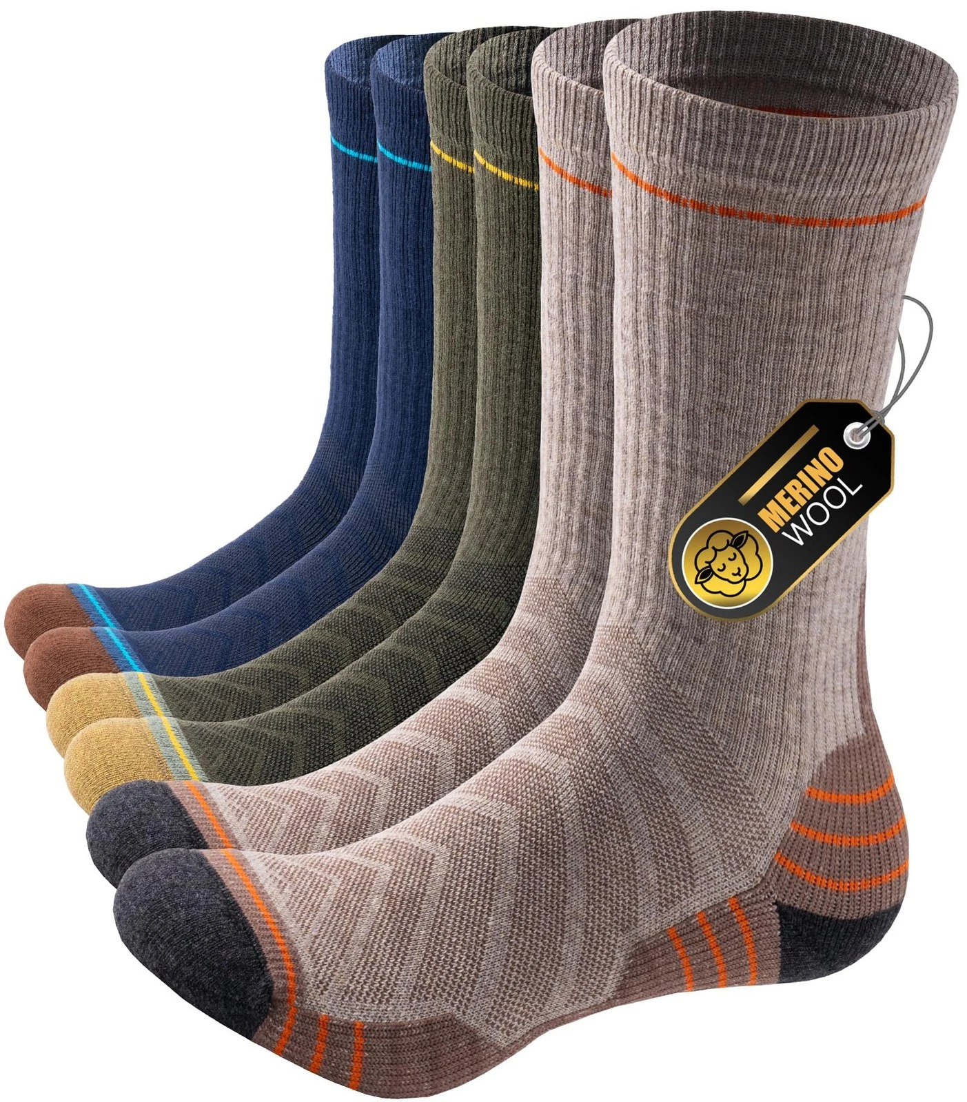 Alaplus Mens Thermal Socks Womens Merino Wool 9-12, A25-Multicolor