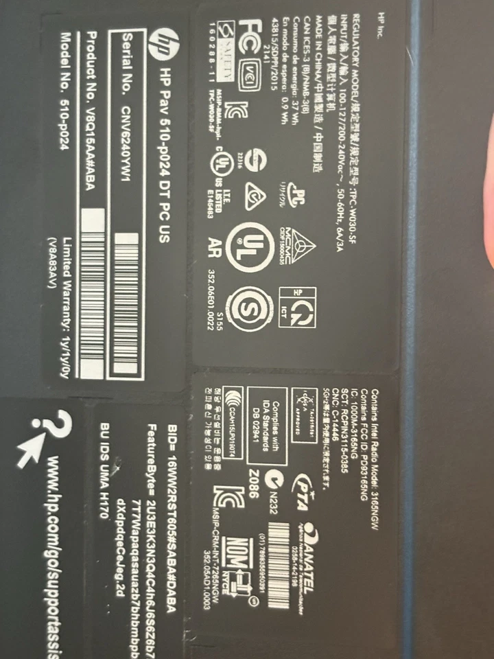 HP PAVILION 510-P024/I7-6700T/16GB DDR4/ 1TB/RX550 Graphics/ W10/STEALTH GAMING! - Image 2 of 4