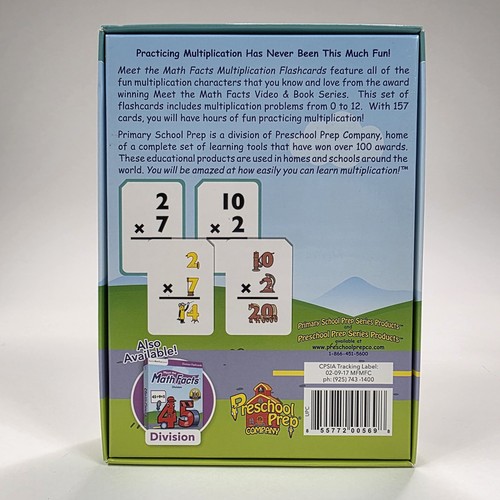 Meet the Math Facts Series Flashcards: Multiplication 0-144 and Division 0-12 - Picture 4 of 8