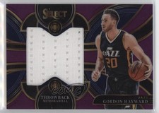 2023 Panini Select Throwback Memorabilia Purple Prizm 80/99 Gordon Hayward 14t3