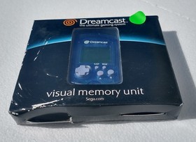 (AT) FACTORY NEW SEGA DREAMCAST VMU IN RARE COLOR BLUE 1 OF 2, SEALED!!!