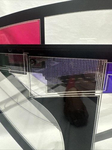 SIGNED Acrylic Abstract Art Triangle Sculpture In The Style Of Jon Kuhn - Picture 13 of 22