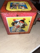 1961 Matty Mattel Jack in the Box Clown Vintage - Not Working - For Display Only