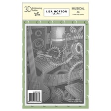 Lisa Horton Crafts A6 Embossing Folder-Musical