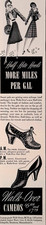 1940 Walk Over Half-Hite Heels Shoes Womens Fashion Vintage Print Ad LIFE Oct 7