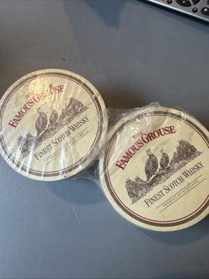 100 NEW Famous Grouse Scotch Whiskey Coasters