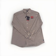 Chaps Weekday Ready Men’s Performance Check Dress Shirt L Long Sleeve Cotton J4