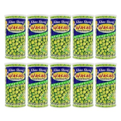 Khao Shong Wasabi Erbsen 10x280g Wasabierbsen Coated Green Peas Wasabi