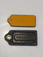 COACH Leather Keychain Fob Hang Tag  LOT OF 2 