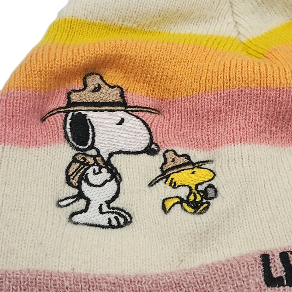 Peanuts Snoopy Woodstock Live Laugh Wander Pompom Gorro y Guantes/Mitones Foto 2 de 4