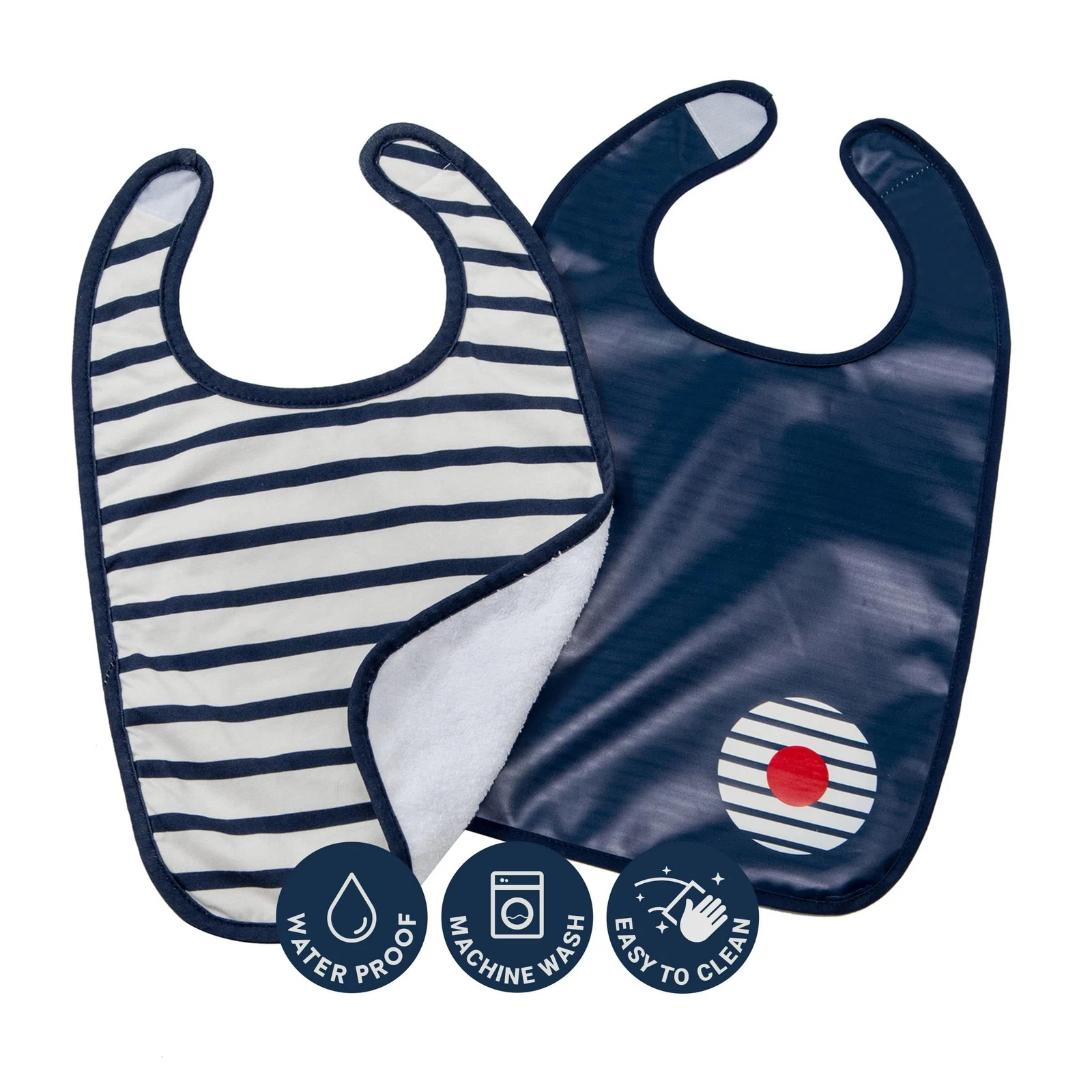 Set of 2 Bibs | Soft & Waterproof with a Hook & Loop Closure | Infant & Mealt...
Opens in a new wind