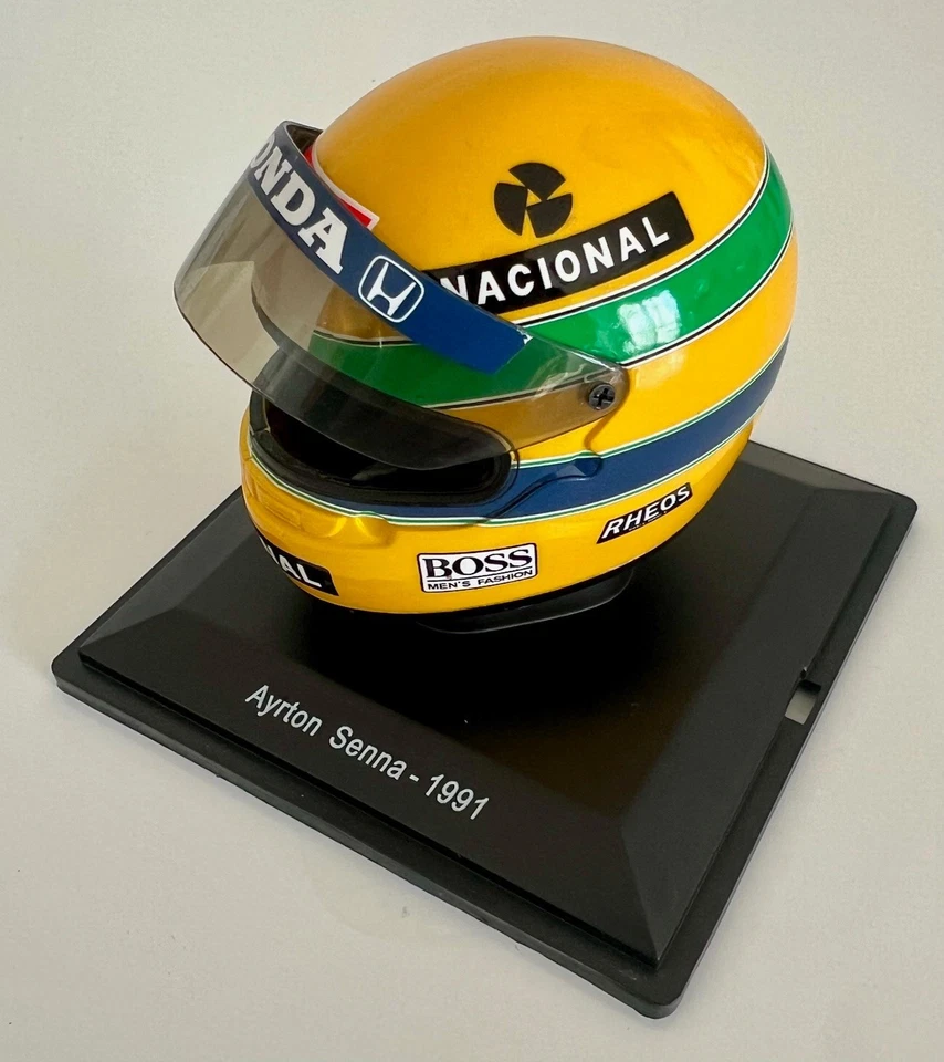 NEU F1 Ayrton Senna McLaren 1991 seltener Helm Maßstab 1:5 Formel 1 DeAgostini - Bild 2 von 4