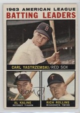 1964 Topps League Leaders Carl Yastrzemski Al Kaline Rich Rollins #8 HOF 11z5