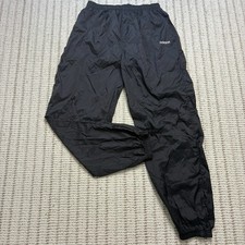 Vintage Adidas 80s Track Nylon Pants Zip Ankle Unlined Black Spellout Size XL