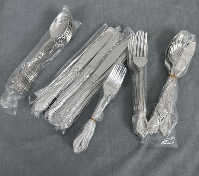 Vintage New Sears Oneida Azalea Soup Spoon Hostess Set Forks Knives 52 Pieces