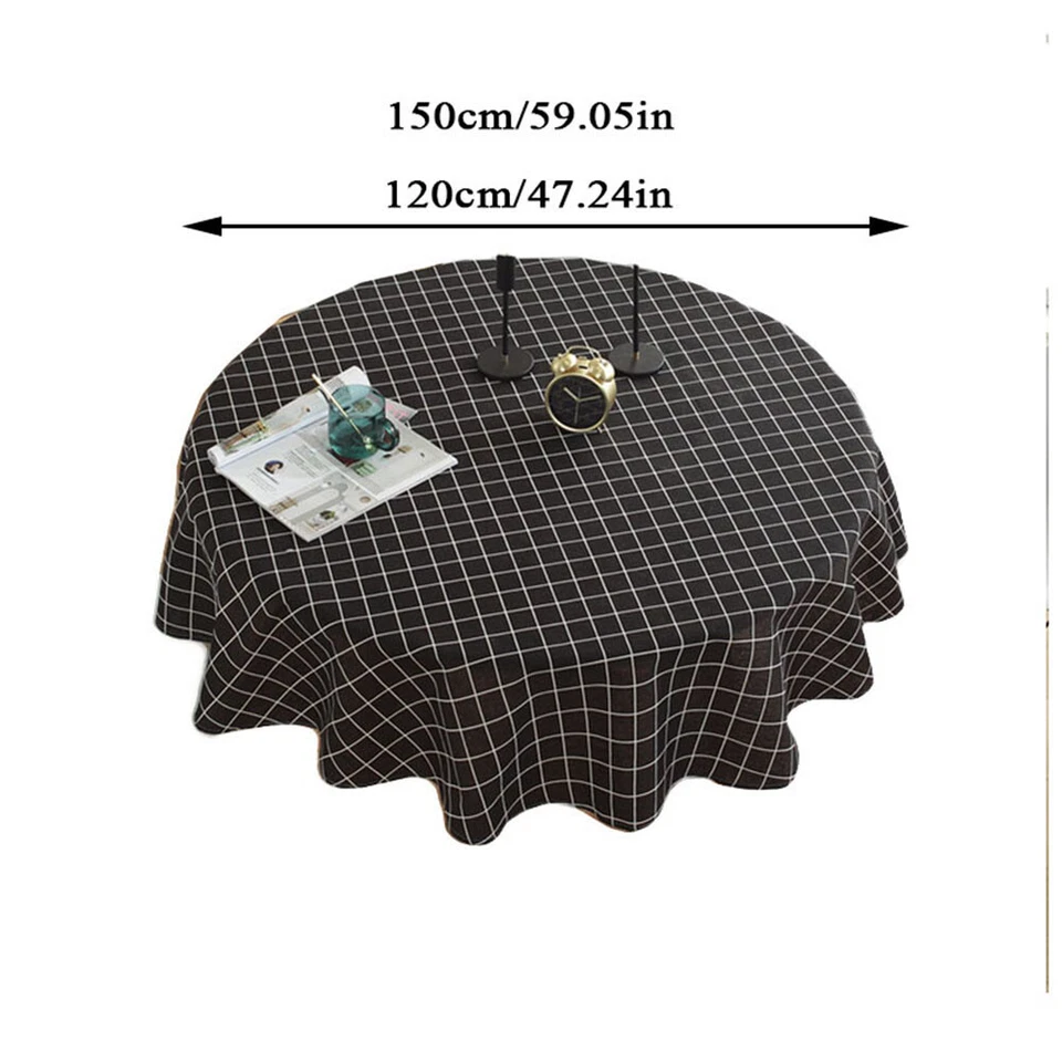 Round Dining Table Table Cloth Kitchen Tablecloth Home Decor Table Cover 」 - Image 2 of 4