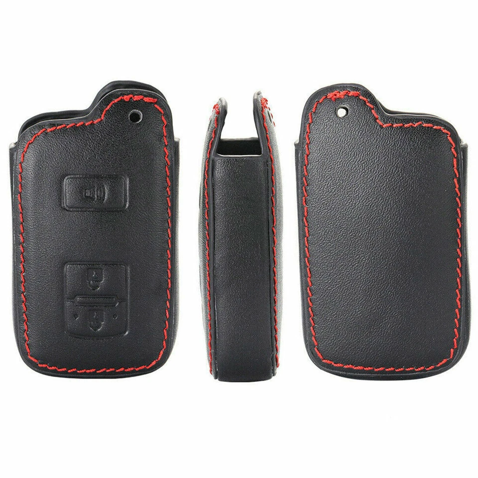 Estuche de cuero con llavero remoto inteligente de 3 botones para Toyota 4Runner Tacoma Tundra Foto 4 de 4