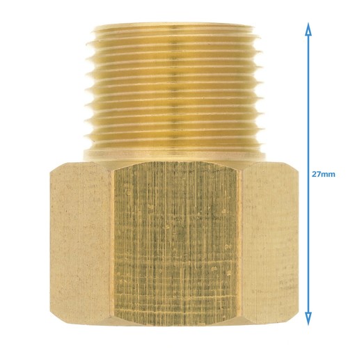 Brass 3/8" NPT Male To 3/8" BSP Female Adapter Pipe Fitting Connector Parallel - Picture 2 of 3