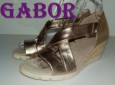 gabor gold sandals