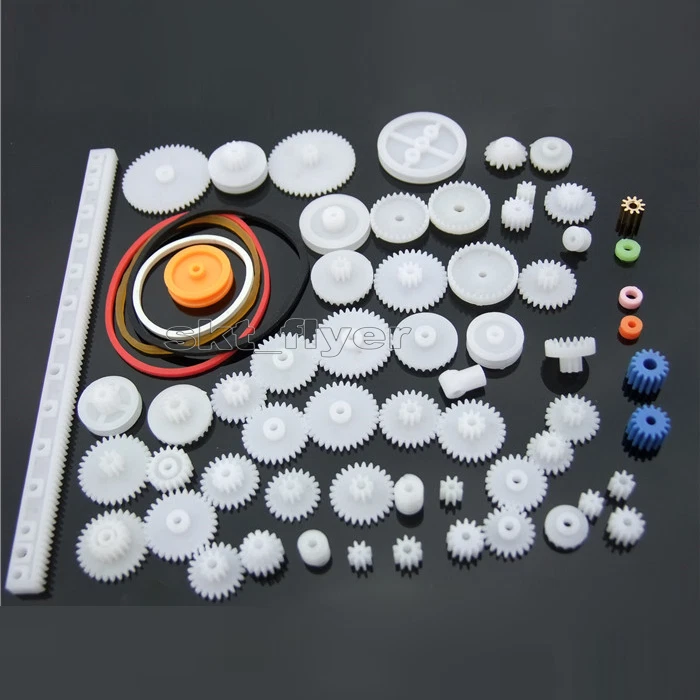 60pcs Plastic Motor Gears M0.5 Robotic Model Shaft Part Helicopter Car Trucks RC - Image 2 of 3