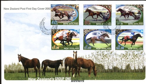 2002 New Zealand Year of The Horse (Set of 6 Stamps) FDC - 第 1/2 張圖片
