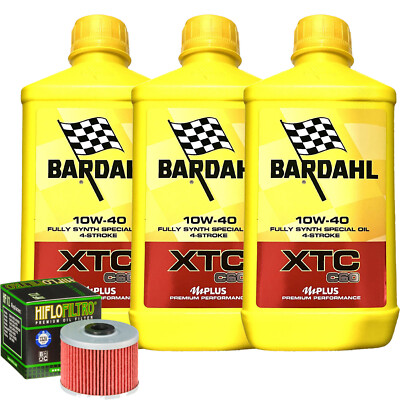Set Service Bardahl Öl XTC 10W40+ Filter für Honda XBR500 Fg Fh � 1985>1986