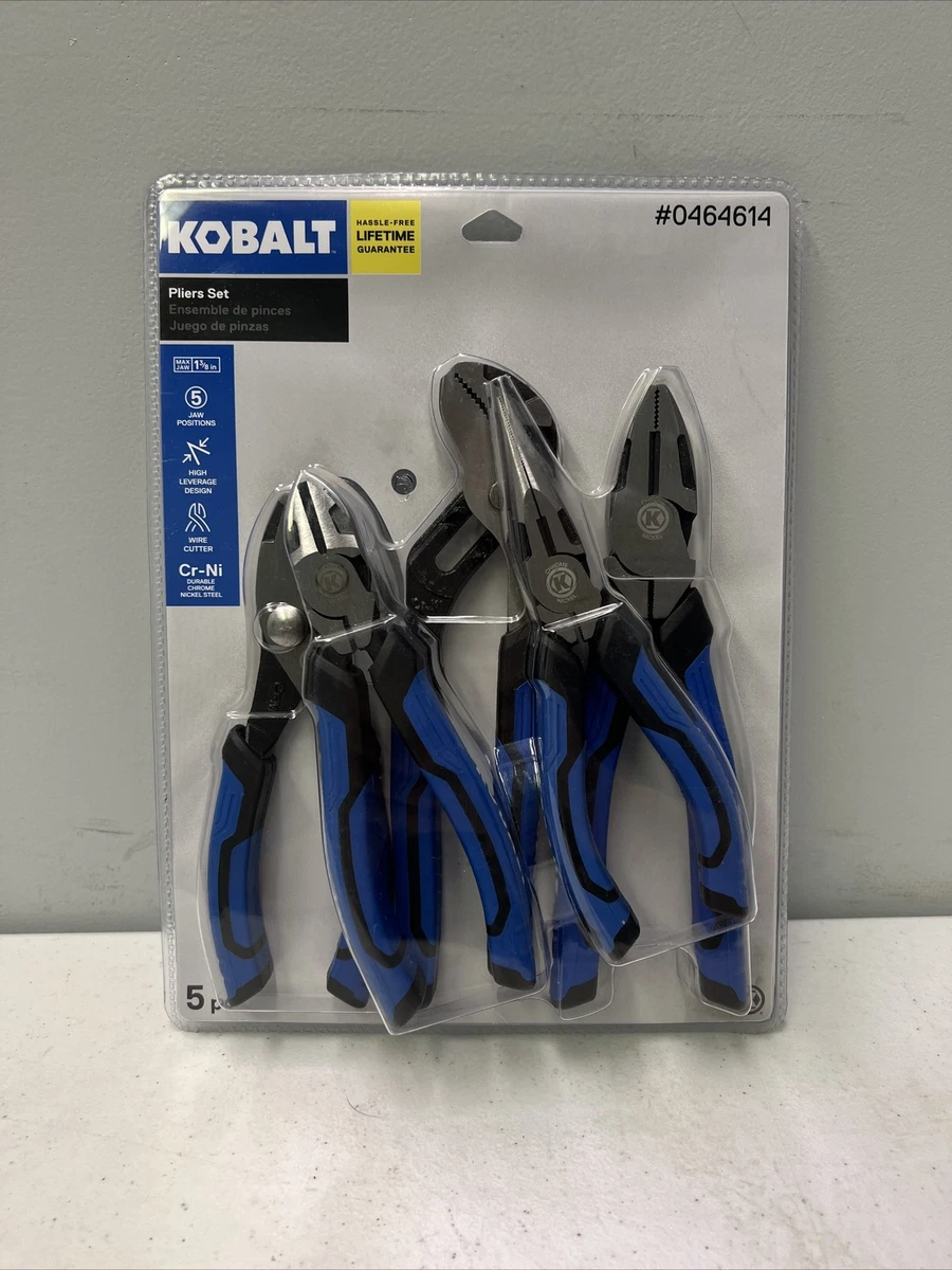 Kobalt 5 Piece Pliers Set New 0464614