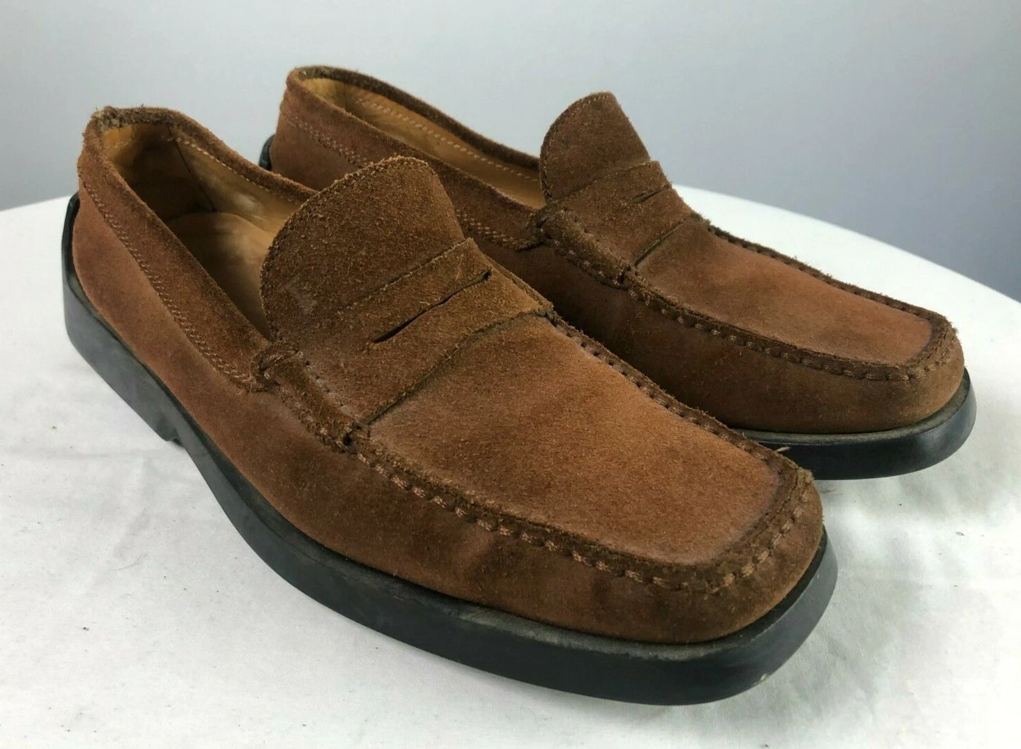 TOD’S [Mocassini Tod's scamosciati] Taglia US 9 Scarpe da guida in camoscio marrone da uomo suola in gomma