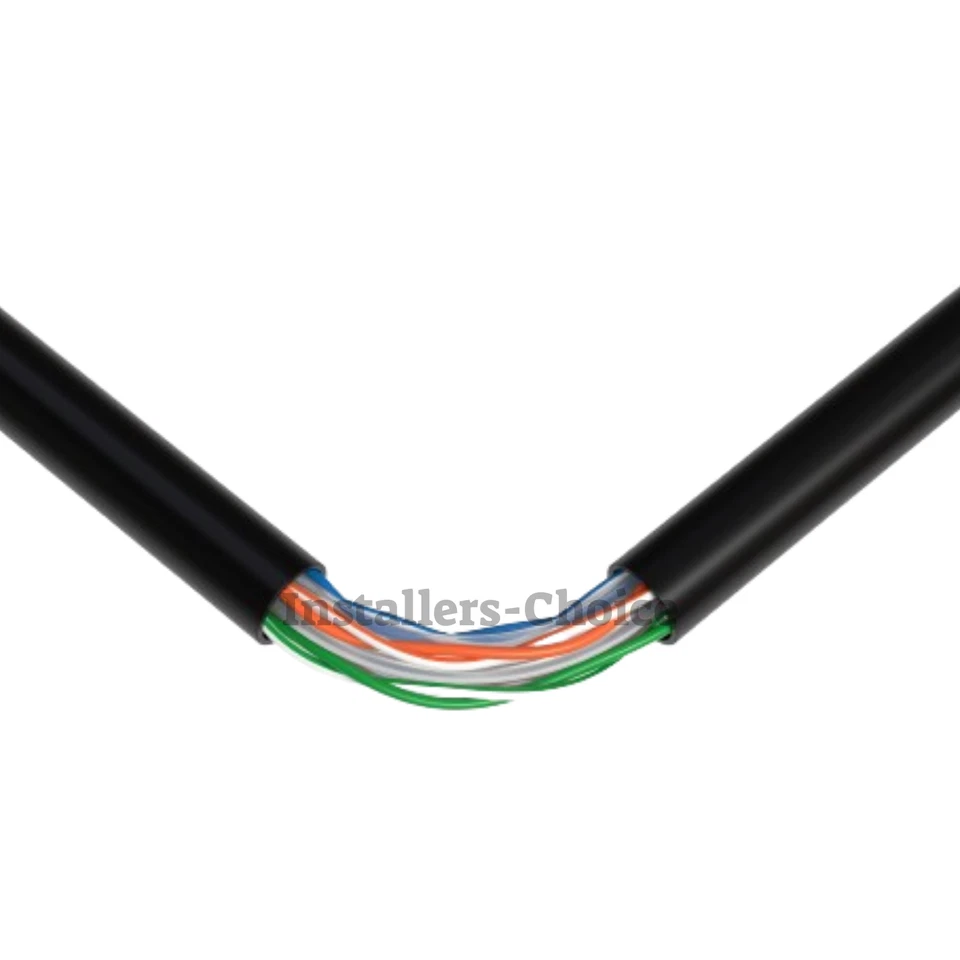 Cat5e 1000ft cable UTP Solid Black LAN Network Ethernet RJ45 Bulk CAT5 24 AWG - Image 4 of 4