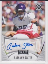 RASHAWN SLATER NORTHWESTERN UNIVERSITY 2021 LEAF CERTIFIED AUTOGRAPHED CARD