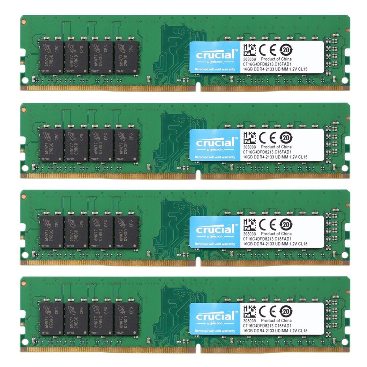 オ*オ様 Crucial 16GB DDR4 メモリ 2133MHz (64GB Crucial 64GB (4X 16GB ) DDR4 2133MHz PC4-17000 UDIMM Memory Ram