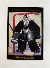 Manon Rheaume Tampa Bay Lightning #5 Gold Investors Journal Insert Card 