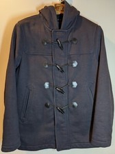 Rag & Bone Men's Toggle Full Zip Black Coat Size 40 Made in USA