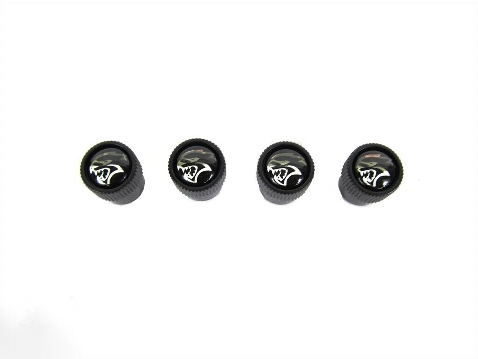 CARGADOR DODGE CHALLENGE HELLCAT 15-24 4 TAPAS DE VÁSTAGO DE VÁLVULA DE NEUMÁTICO CON LOGOTIPO NUEVO MOPAR Foto 2 de 4