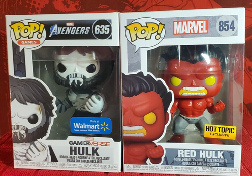Funko Pop! Marvel HULK - GameVerse Hulk #635 (Walmart) & Red HULK #854 (HT) - Picture 2 of 9