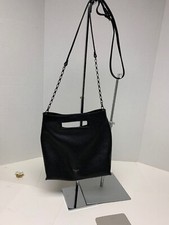 T Tahari Black Purse, Sienna Leather Tote Crossbody Bag Details