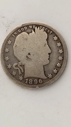 1896-P United States Barber Quarter Dollar