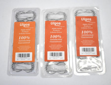 Lot of 3 Uigos Shower Curtain Rings For Bathroom Stainless Steel Chrome